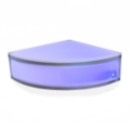 ProX Lumo Stage 2'x2' Quarter-Round Acrylic Riser Section, 8" High